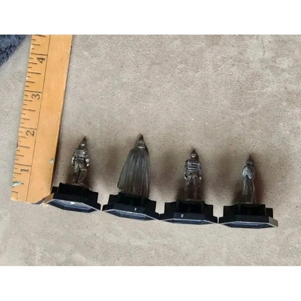 Vintage 1997 Star Wars Pewter Figurines Lot Of 4 Han Solo Leia Darth Vader Luke - Picture 2 of 6